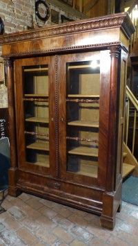 Bild des folgenden Artikels: Bcherschrank, Biedermeier, Mahagoni, Vitrinenschrank